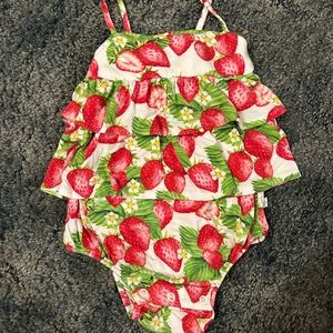 Posh Peanut Strawberry Bubble Romper